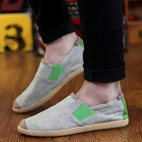 Men Casual Outdoor Slip On Canvas Comfortable Flats Loafers Shoes