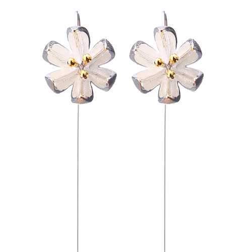 S925 Silver Ear Drop Delicate Drawing Lotus Flower Earrings