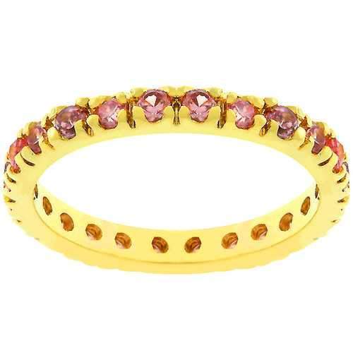 Pink Cubic Zirconia Eternity Ring
